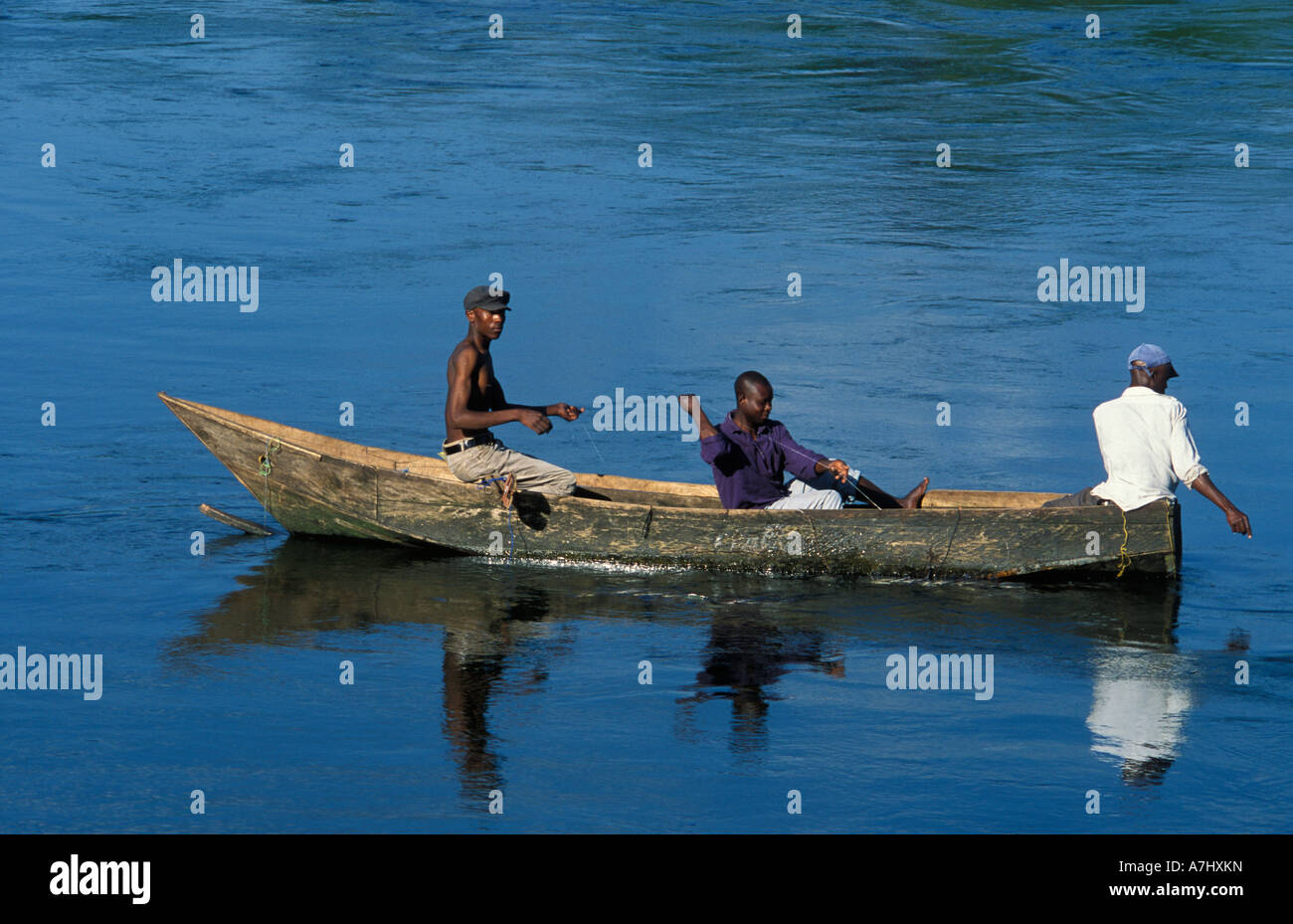 Fishing canoe on the Source of the Nile the location where Speke first  sighted the Source of the Nile in 1862 Jinja Uganda Stock Photo - Alamy
