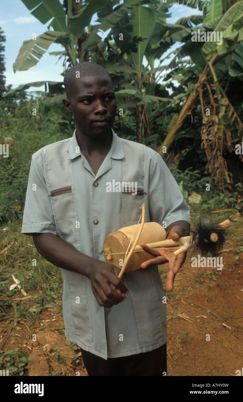Tube fiddles or Endingidi instrument played by the Baganda and Basoga