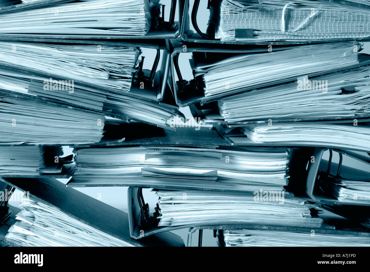 PILE OF BINDERS Stock Photo Alamy