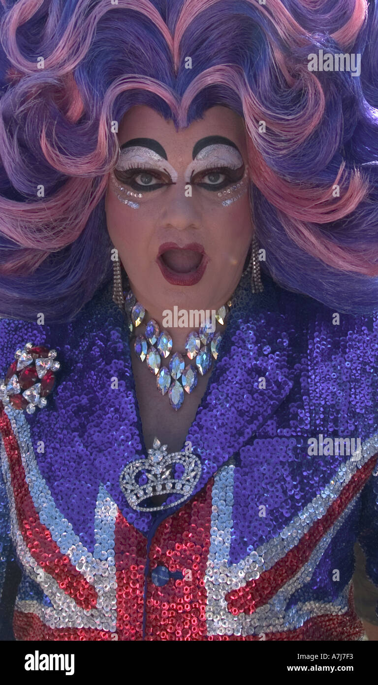 Drag queen wearing union jack hires stock photography and images Alamy