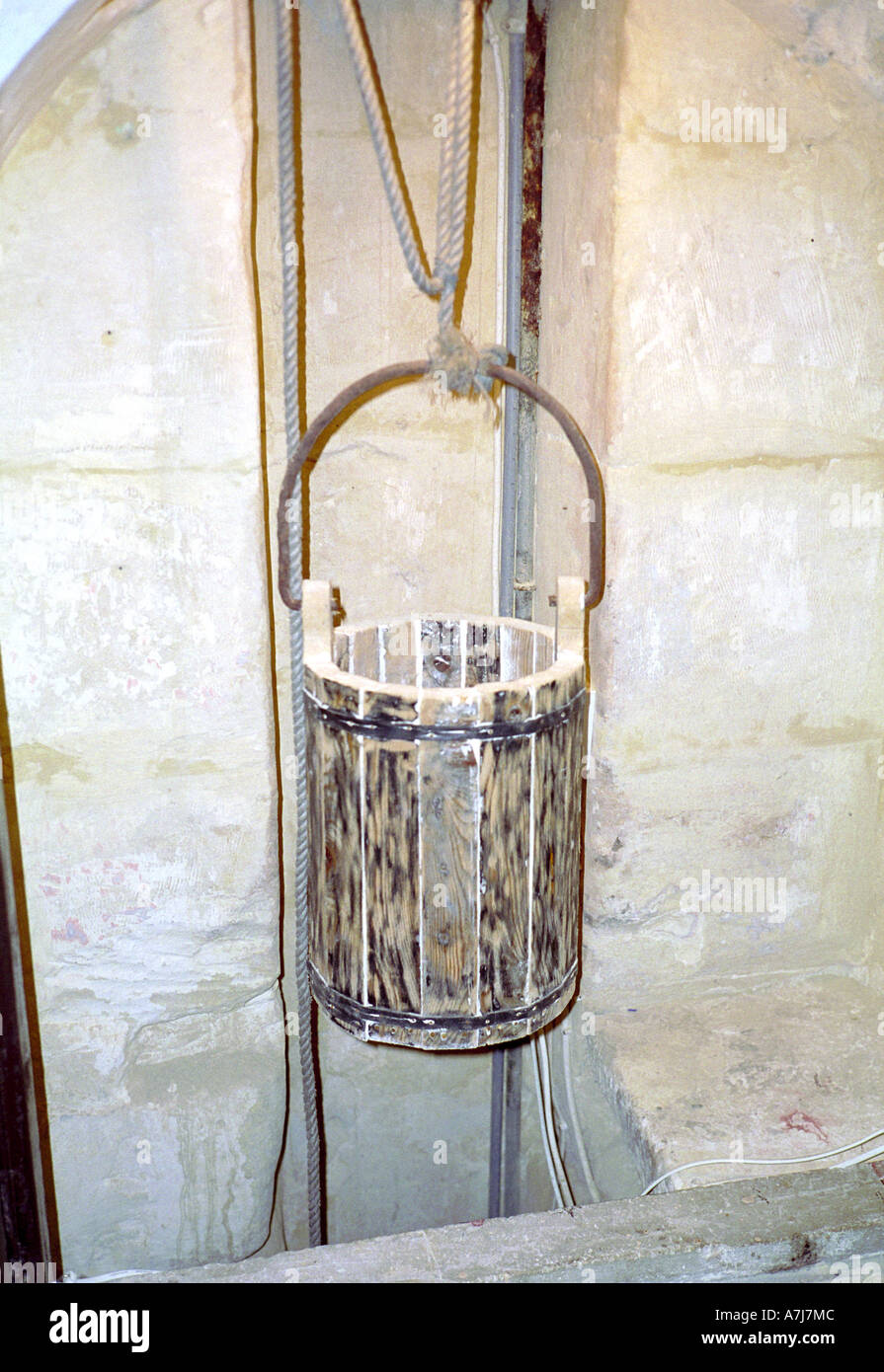 Well bucket, St. Paul's Bay, Malta Stock Photo Alamy