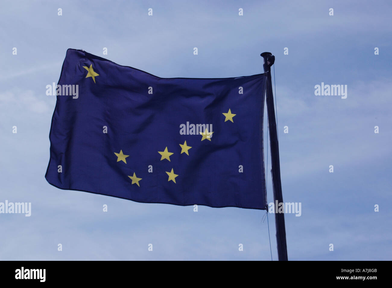Alaska state flag Stock Photo