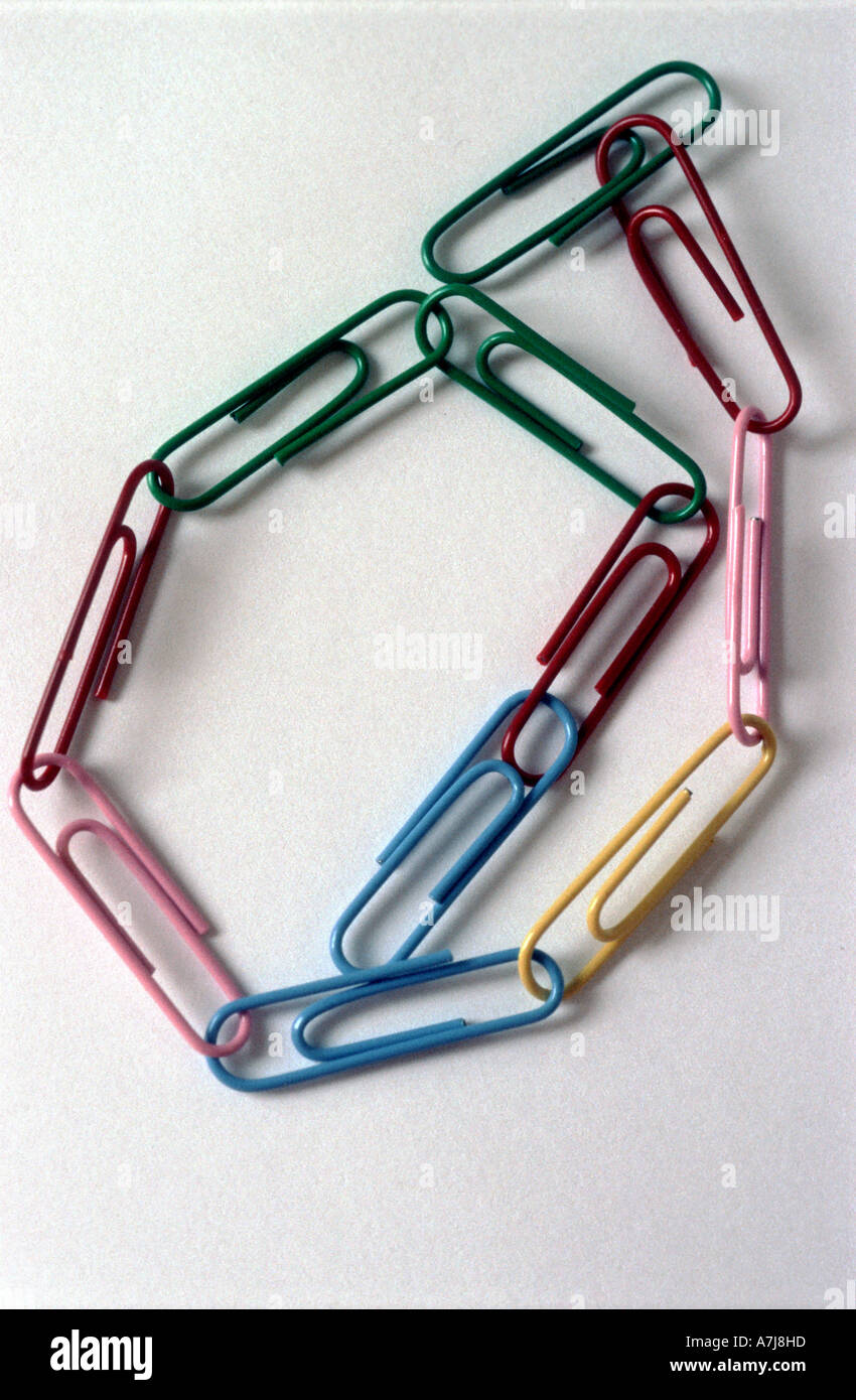 PAPER CLIPS Stock Photo