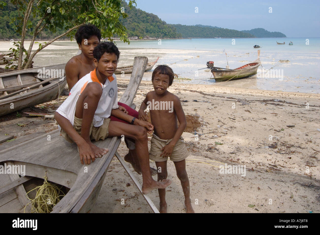 These Moken sea gypsies in Thailand have settled on Ko Surin Thai