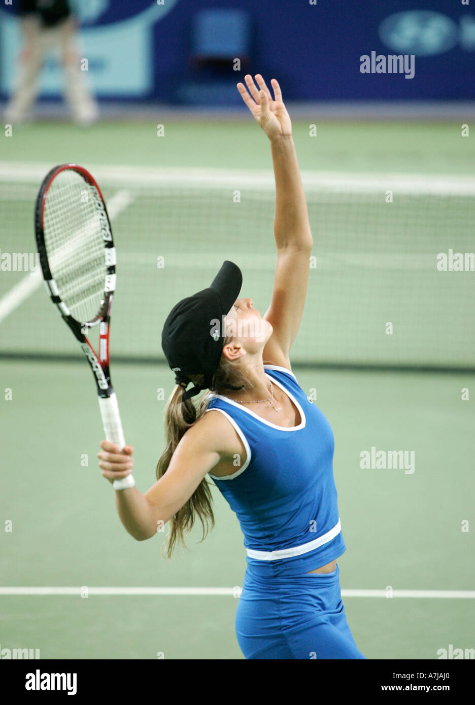 Tennis Pro Gisela Dulko from Argentina at the Hopman Cup XVIII  in Perth / Australia. Stock Photo