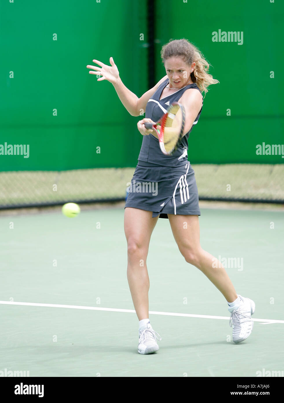 Tennis Pro Patty Schnyder from Switzerland at the Australian Open in Melbourne / Australia. Stock Photo