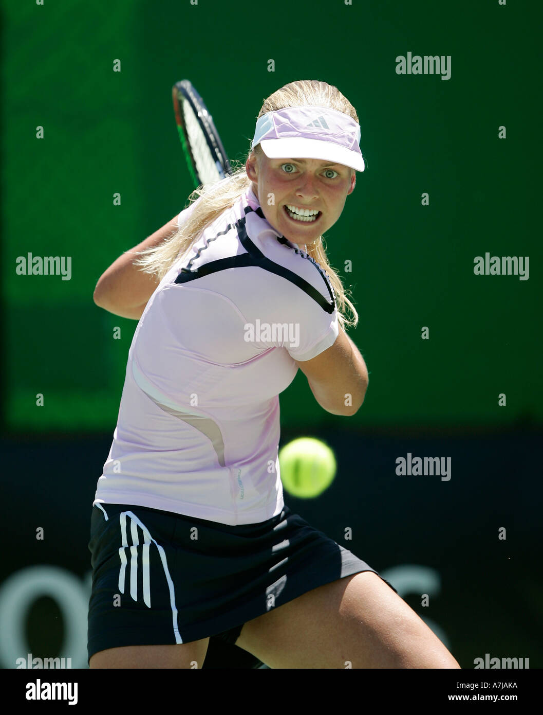 Anna Lena Groenefeld from Germany at the Australian Open in Melbourne / Australia. Stock Photo