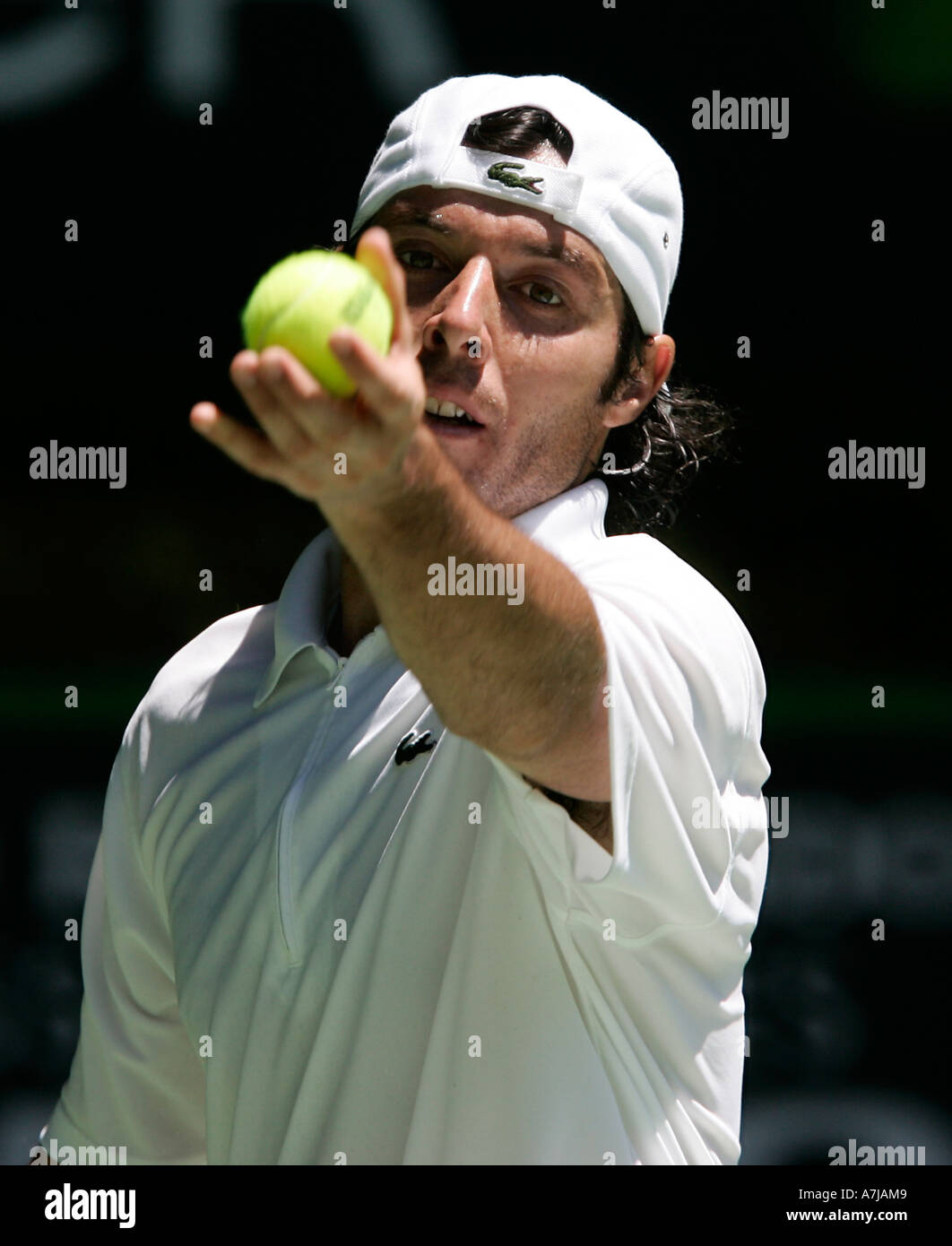Tennis Pro Sebastien Grosjean from France at the Australian Open in  Melbourne / Australia Stock Photo - Alamy