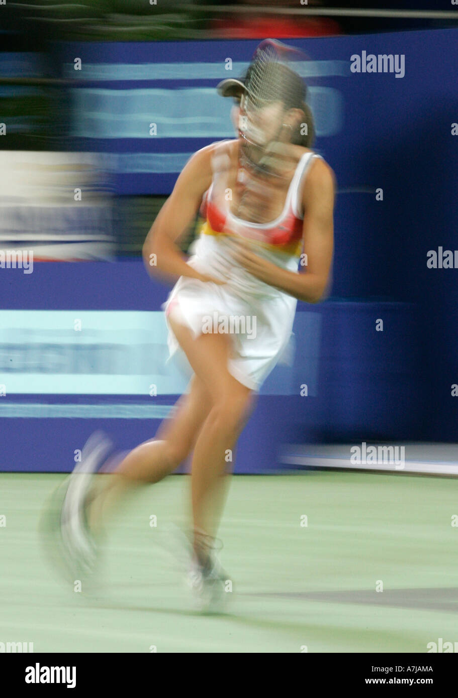 Tennis Pro Gisela Dulko from Argentina at the Hopman Cup XVIII in Perth / Australia. Stock Photo