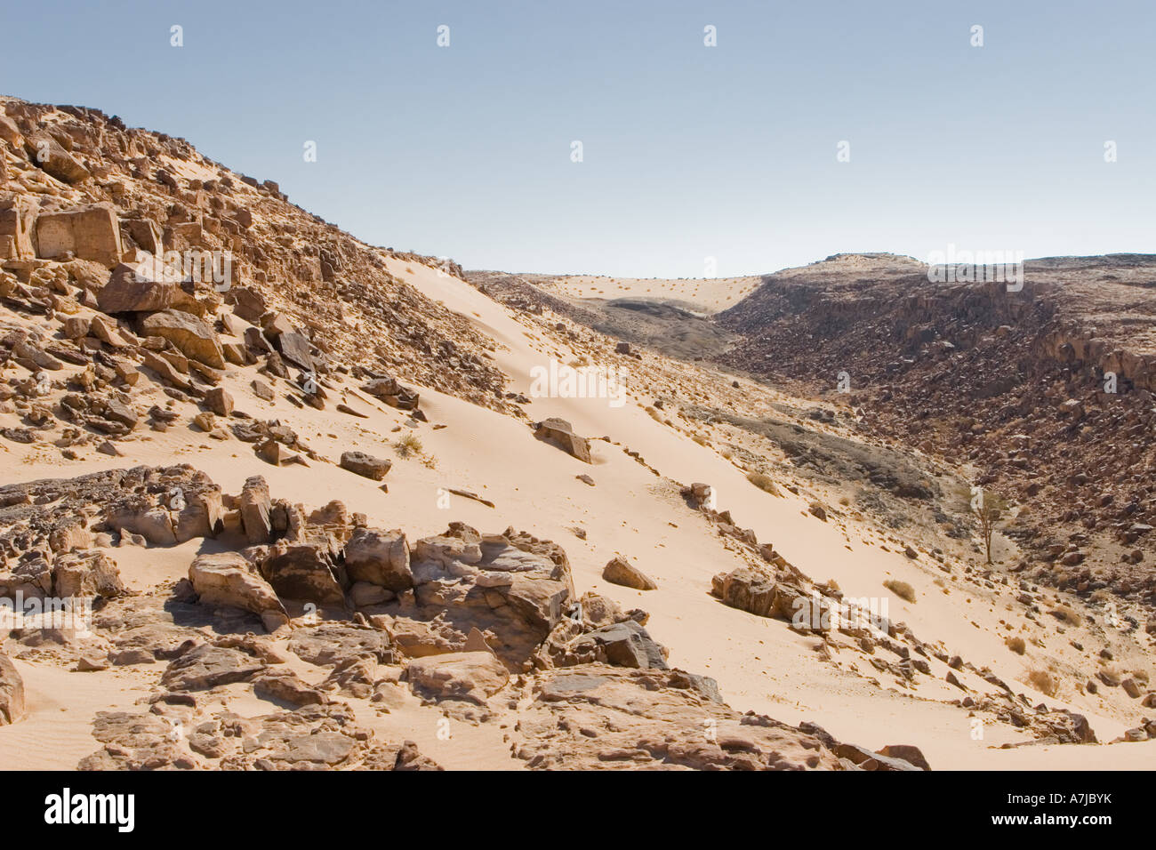 Desert landscape in Egypt Sinai Stock Photo Alamy
