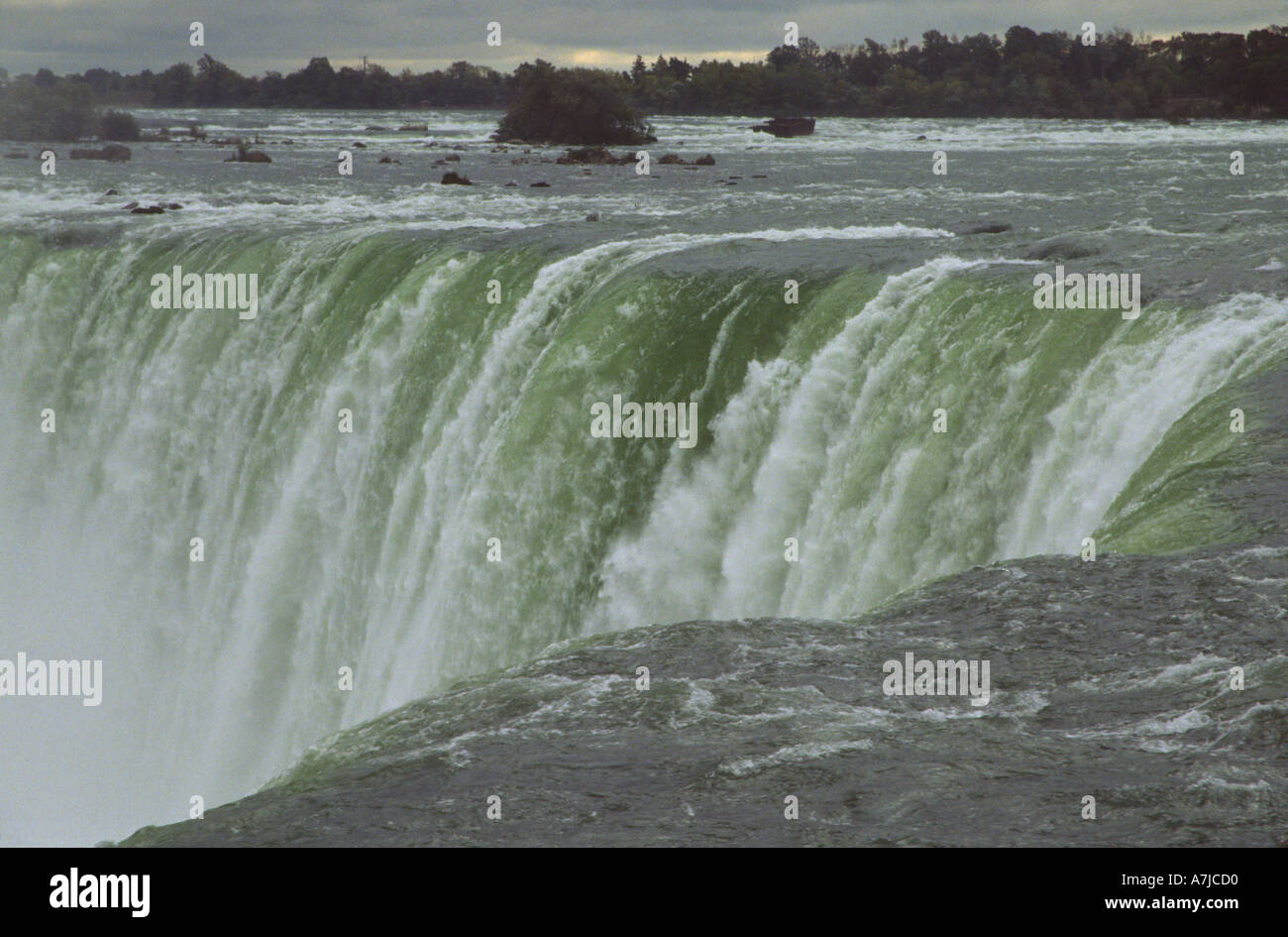 View of Niagara Falls from the Canadian side of the border Stock Photo ...