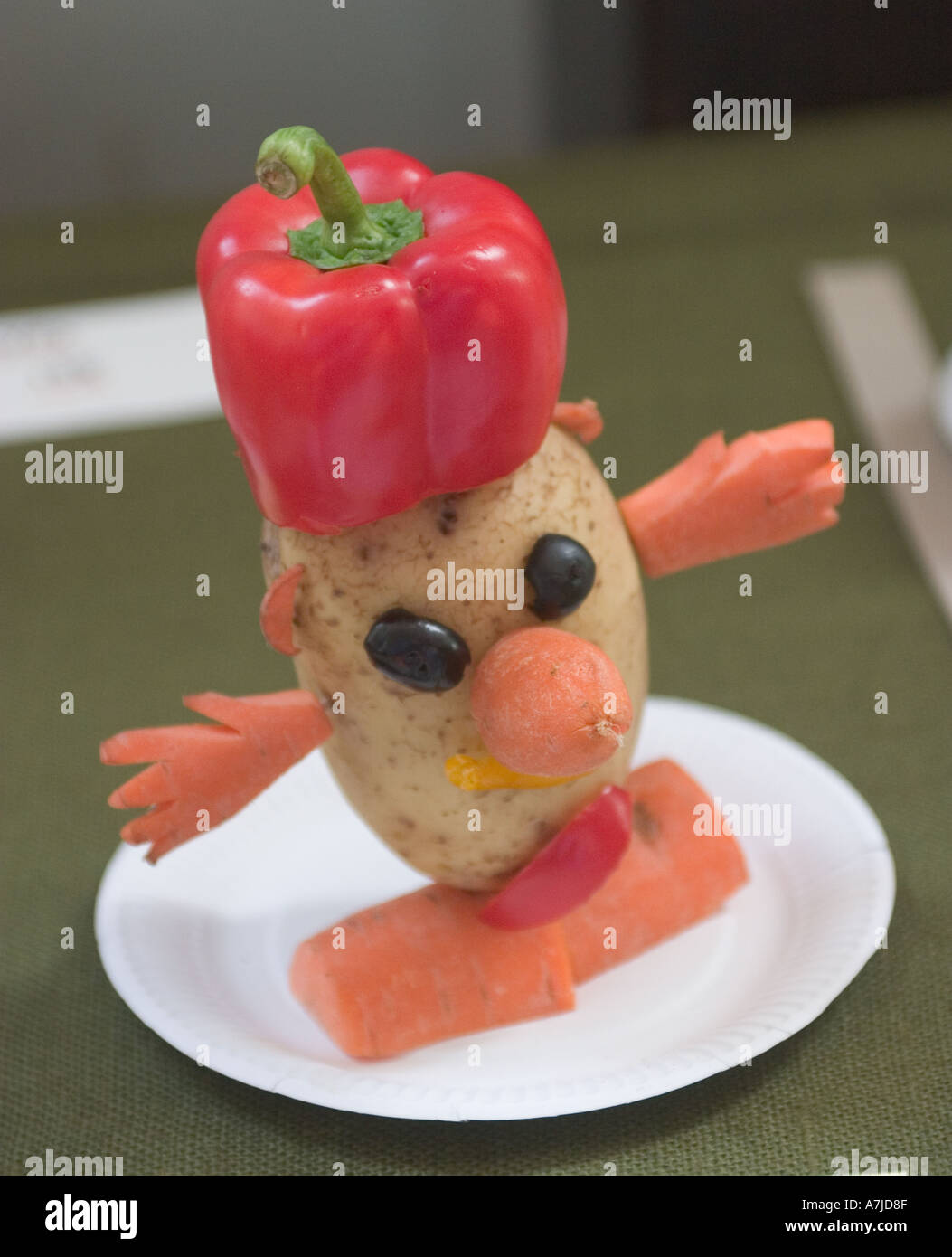 Mr Potato head - Childs Display in produce show Stock Photo