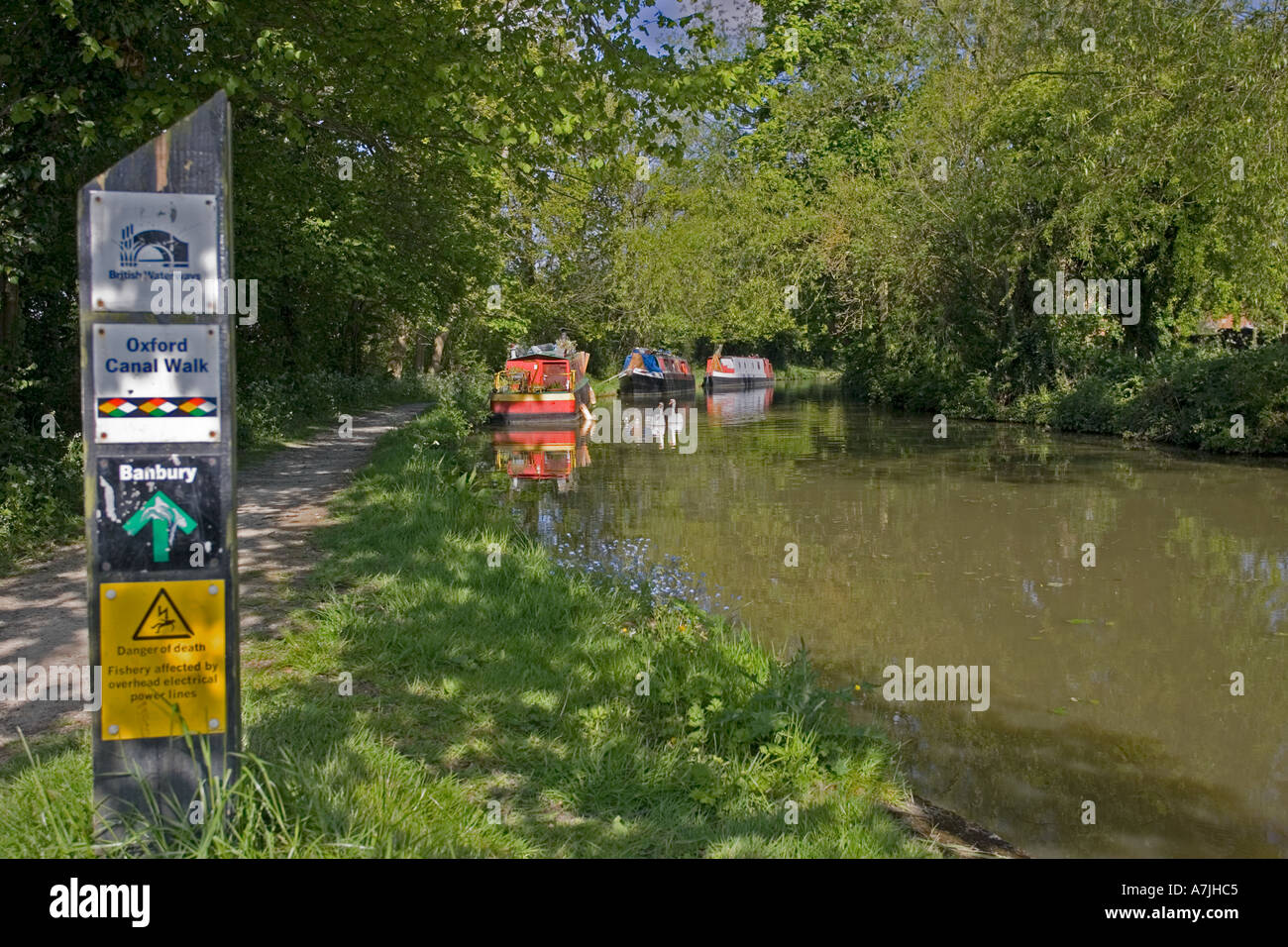 The canal at Kidlington Oxford UK Stock Photo Alamy