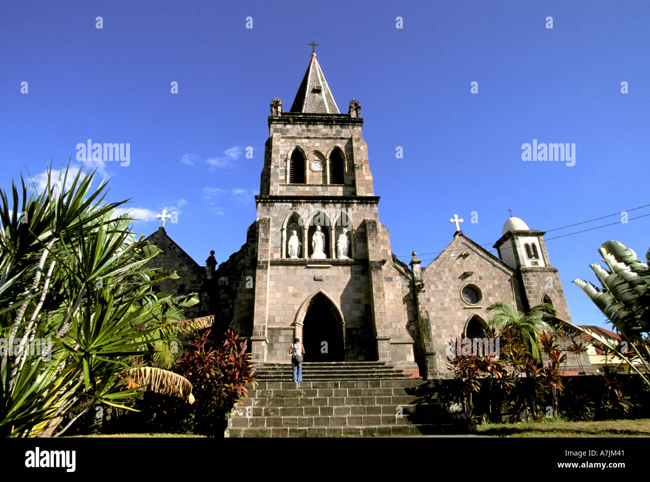 Dominica West Indies Caribbean Roseau Our Lady of Fair Haven Church Stock Photo