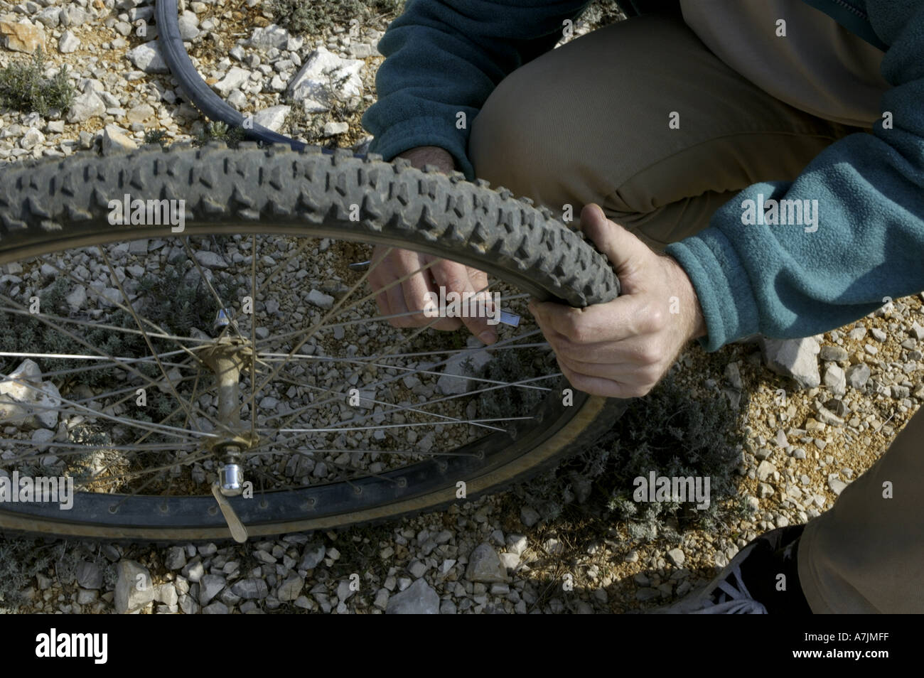 mountain bike flat tire