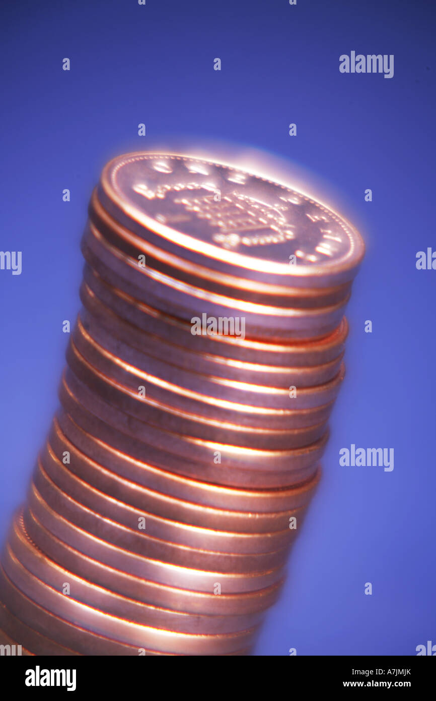 Pile of Pennies Stock Photo