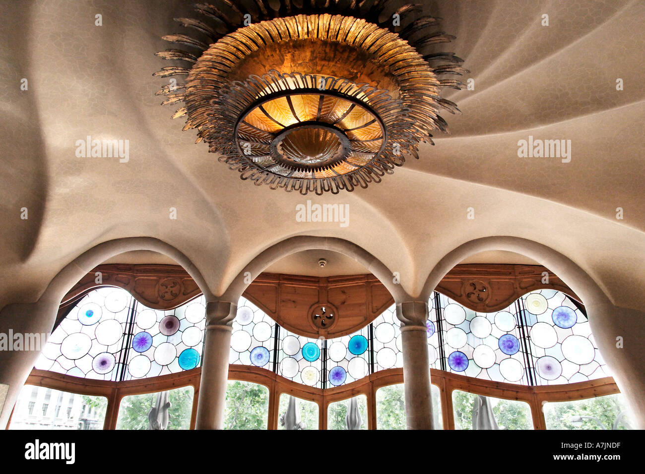 Interior of Casa Batllo by Gaudi Barcelona 6 Stock Photo - Alamy