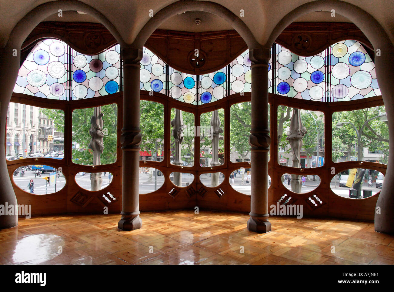 Interior of Casa Batllo by Gaudi Barcelona 7 Stock Photo - Alamy