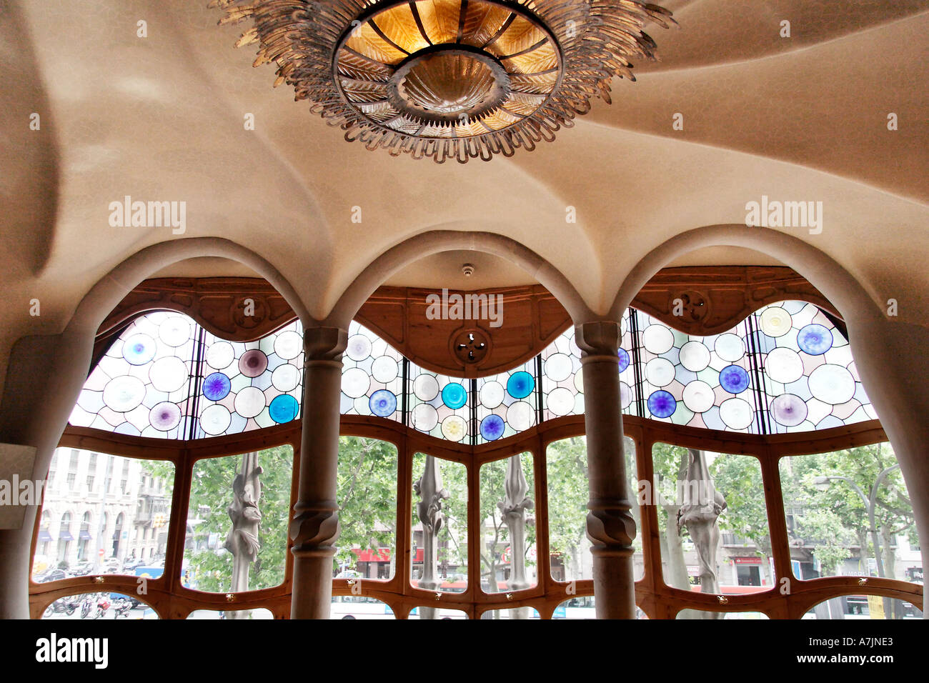 Interior of Casa Batllo by Gaudi Barcelona 8 Stock Photo - Alamy