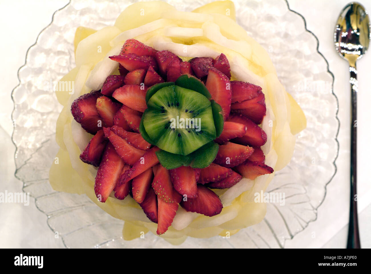 Fruit Salad, High Angle. Stock Photo