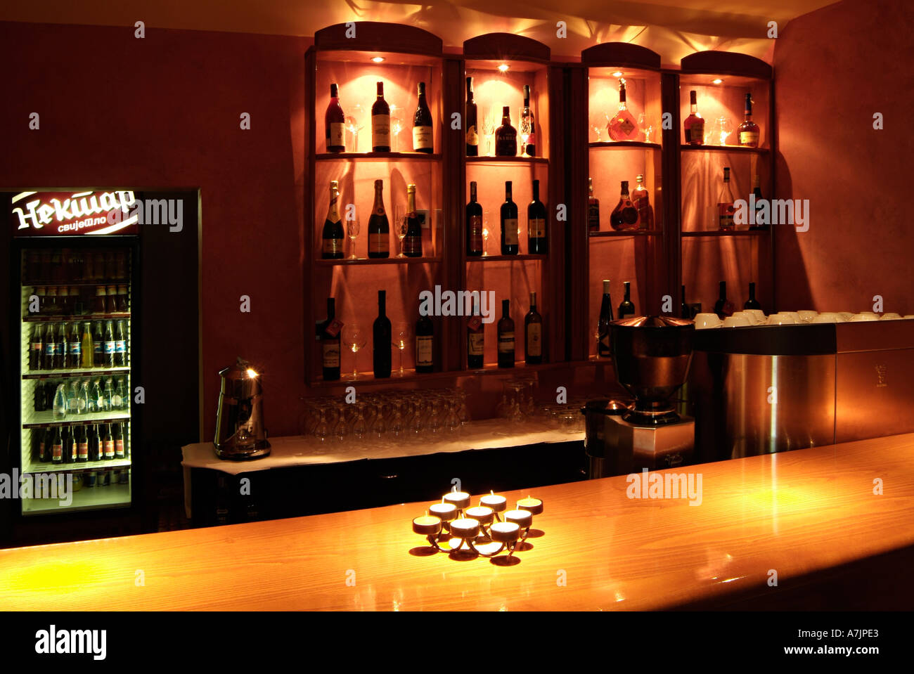 European Cafe Bar Stock Photo