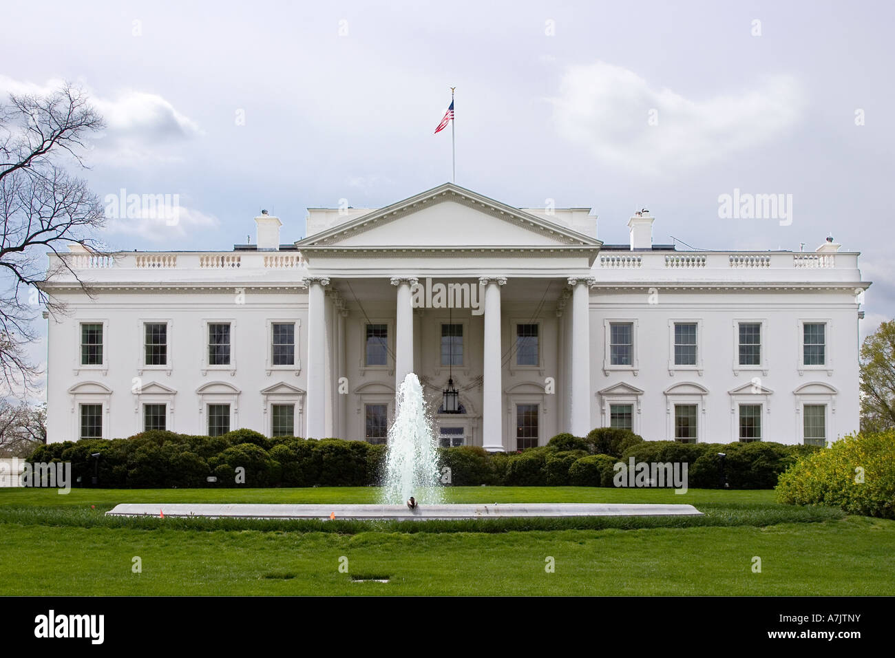The north facade of the White House, home of the US President in