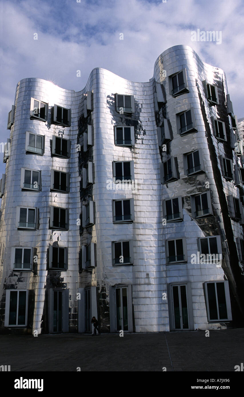 Office buildings and apartments of architect Gehry Bauten, Dusseldorf, North Rhine-Westphalia, Germany. Stock Photo