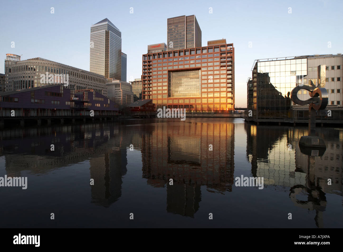 Canary Wharf office buildings in London UK Stock Photo - Alamy