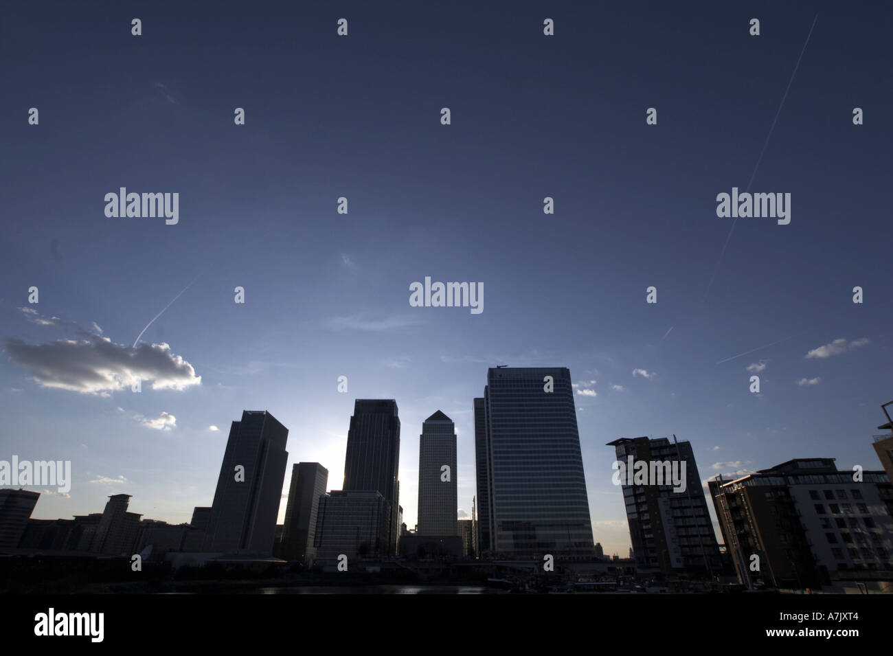 Canary Wharf office buildings in the Docklands in London UK Stock Photo ...
