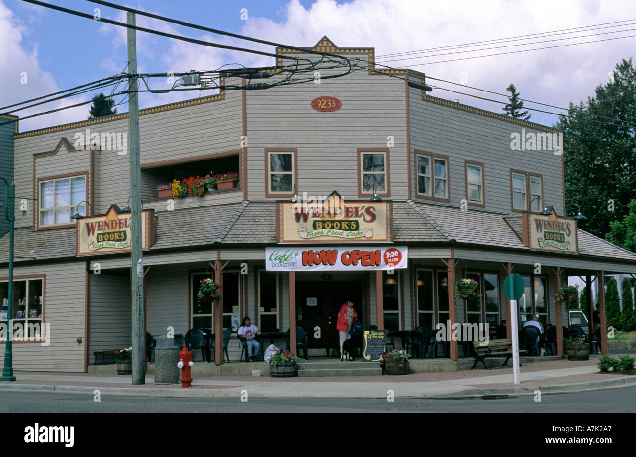 Cafe Bookstore Fort Langley Vancouver BC Stock Photo Alamy