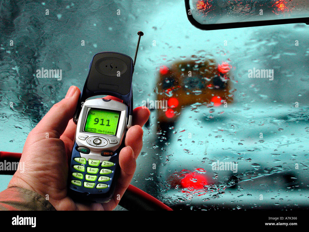 Emergency cell phone call Stock Photo Alamy