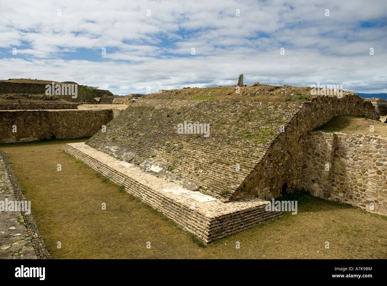 ball court Monte alban UNESCO World Heritage Site Oaxaca Mexico