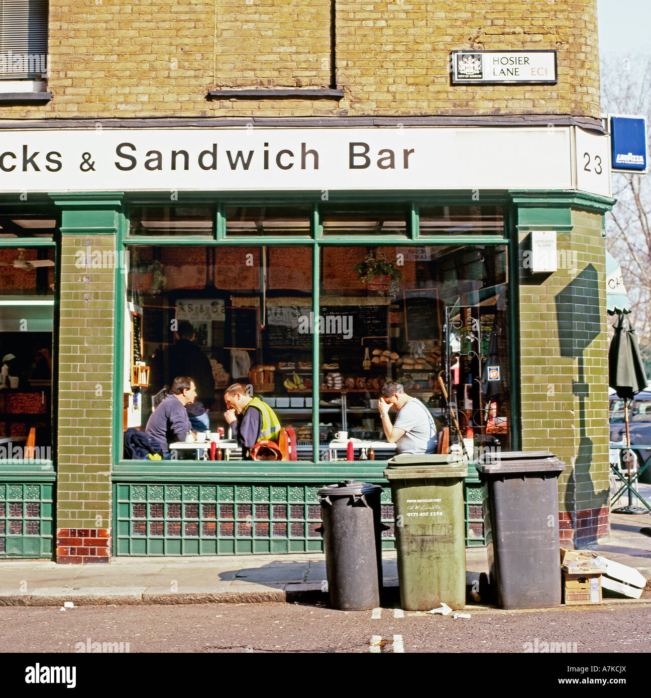 Smithfield small cafe workmen uk hires stock photography and images
