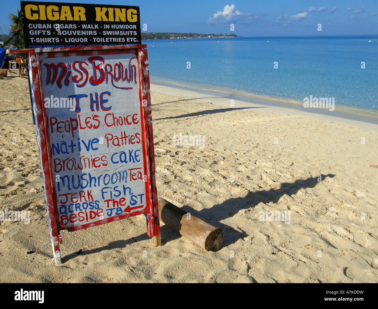 Seven Mile beach Negril Jamaica Stock Photo Alamy