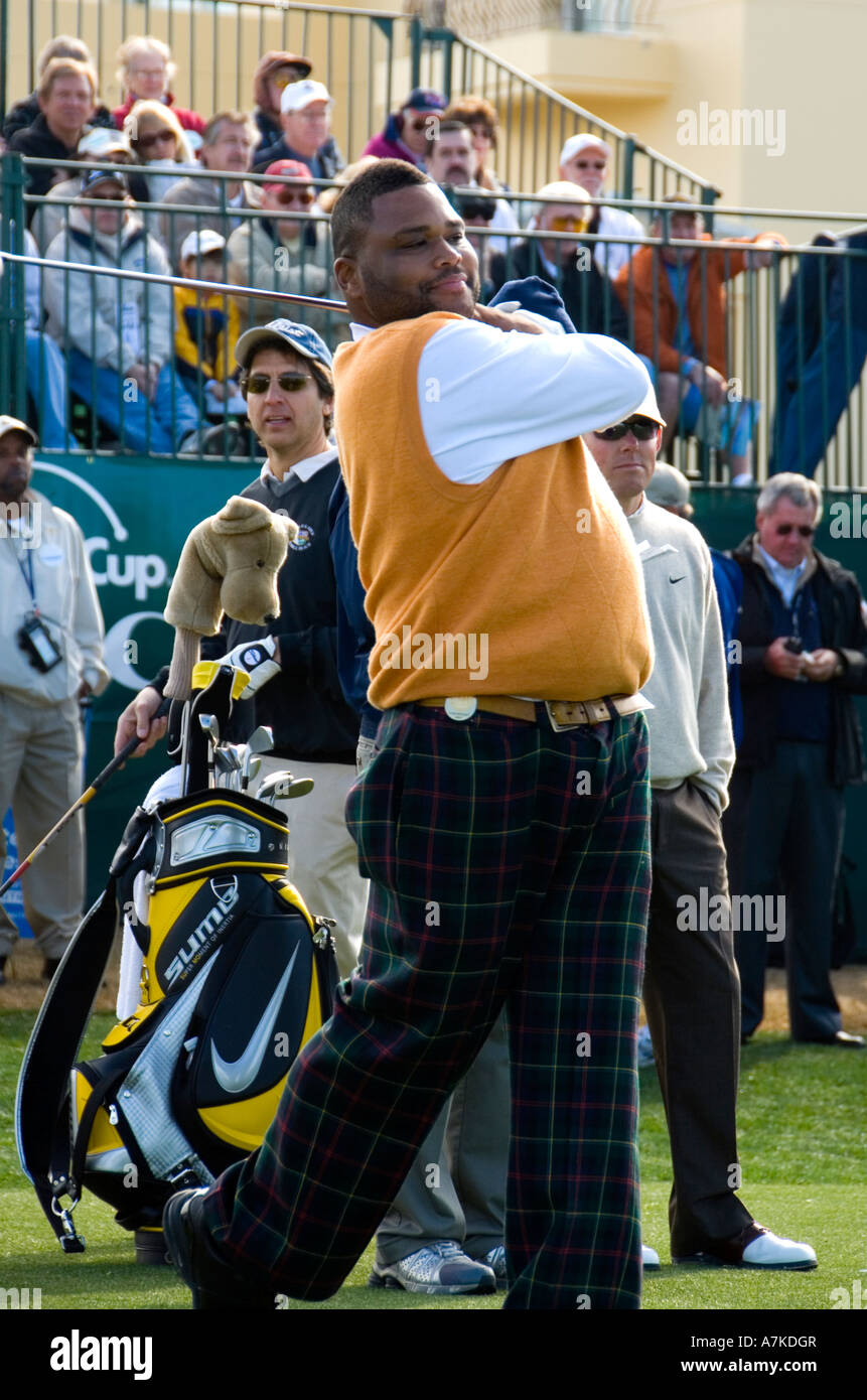 Anthony Anderson at the 2007 Bob Hope Chrysler Golf Stock Photo