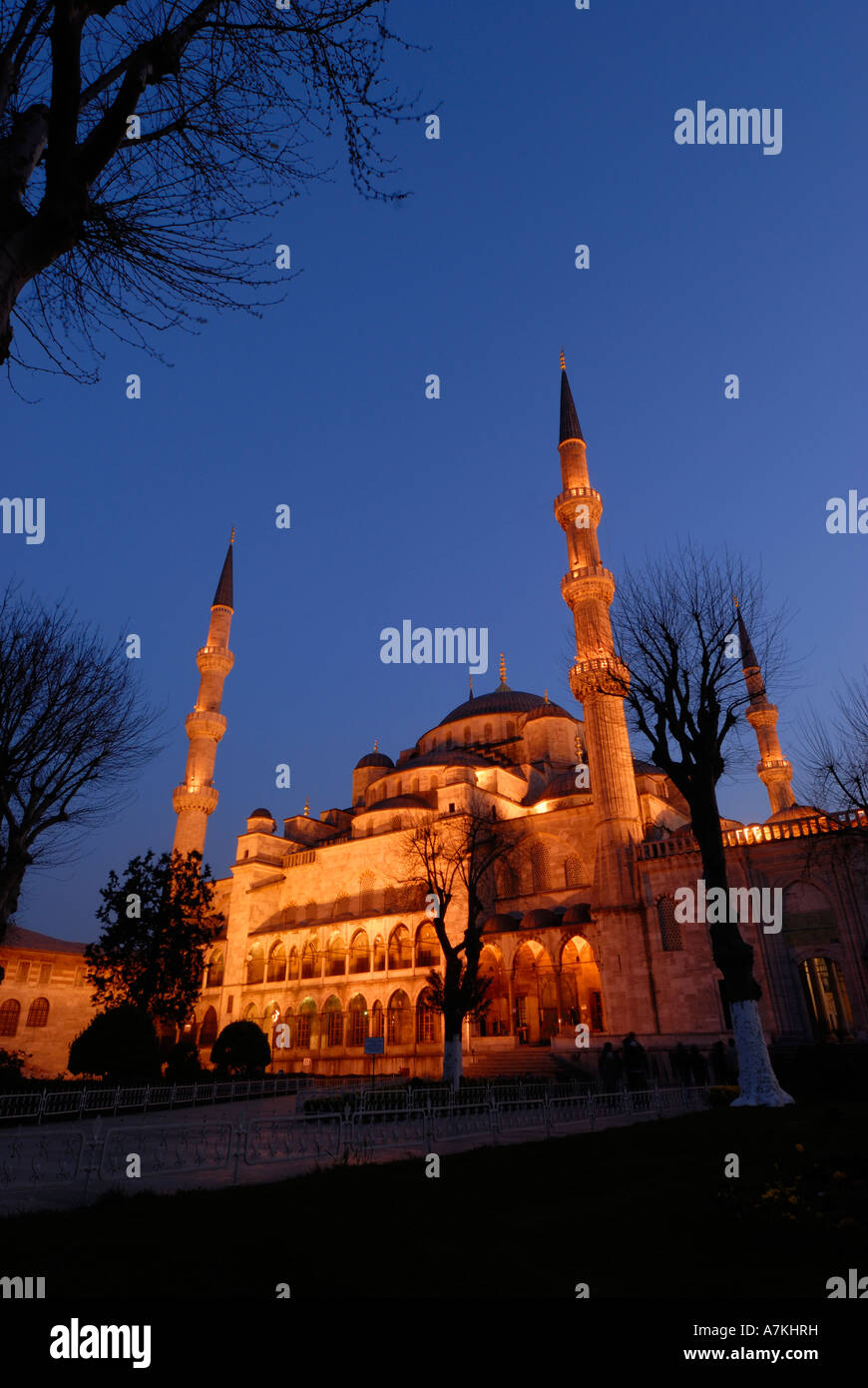 Sultan Ahmet Camii Blue Mosque Istanbul Turkey at Night Stock Photo - Alamy