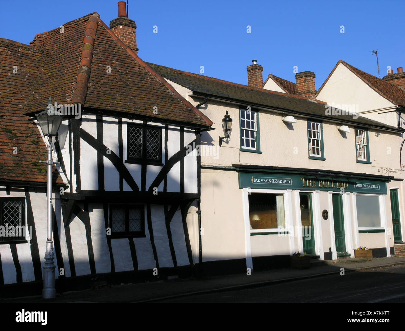much hadham timbered high street houses hertfordshire england uk gb Stock Photo Alamy