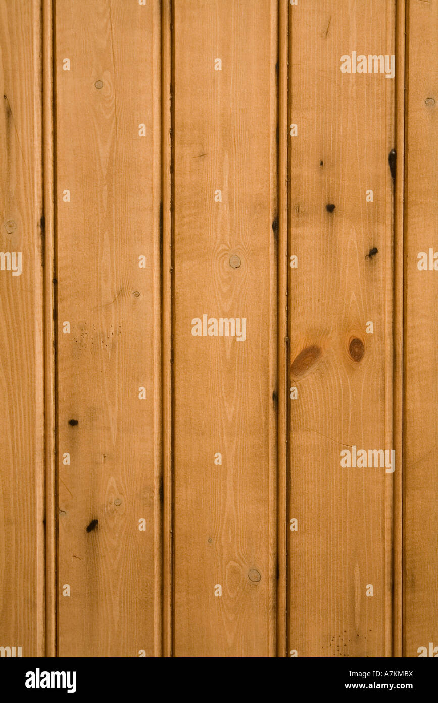 Detail of wooden panelled furniture Stock Photo