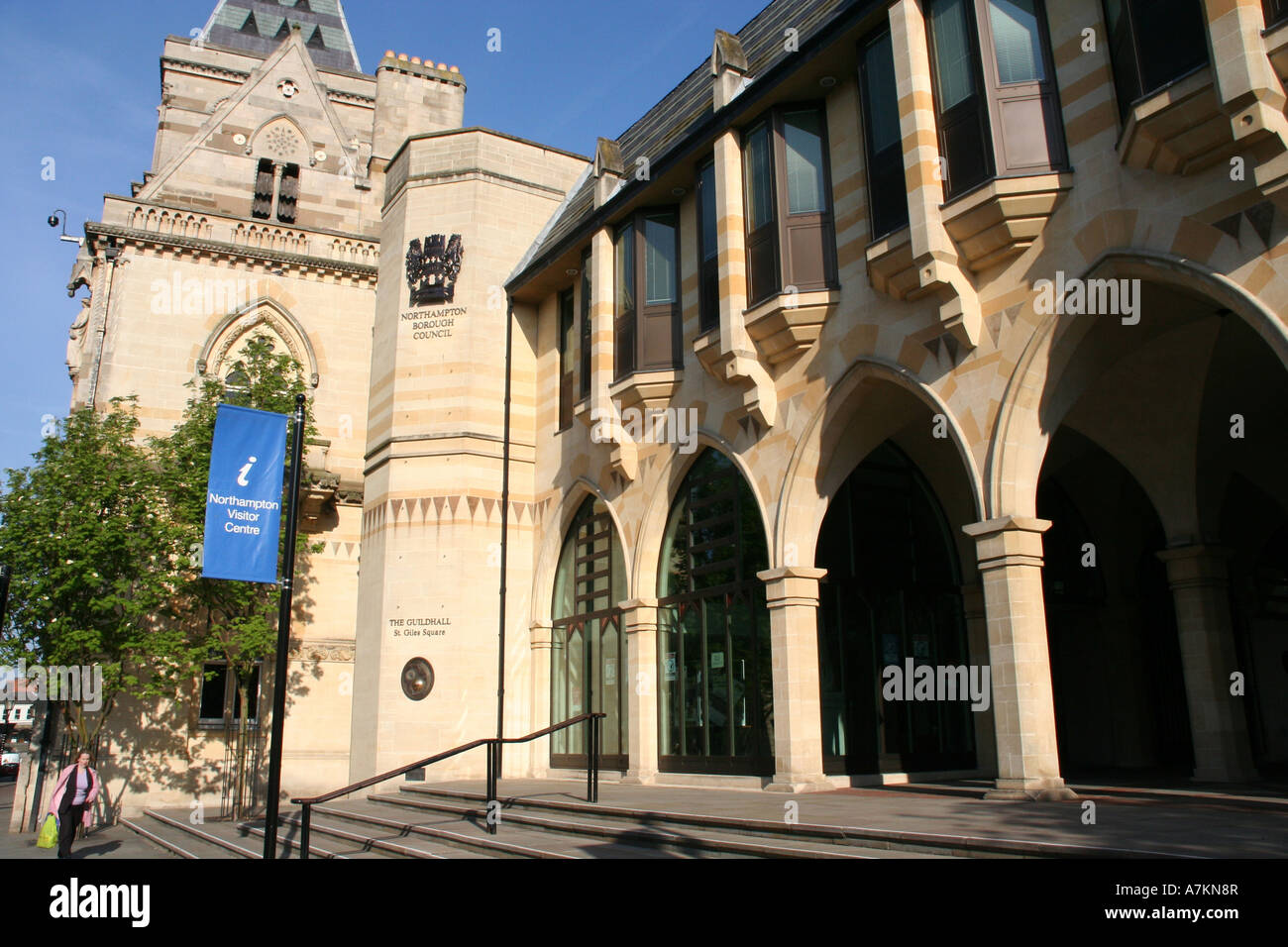 Northampton City Centre Borough council offices early morning  town centre england uk gb Stock Photo