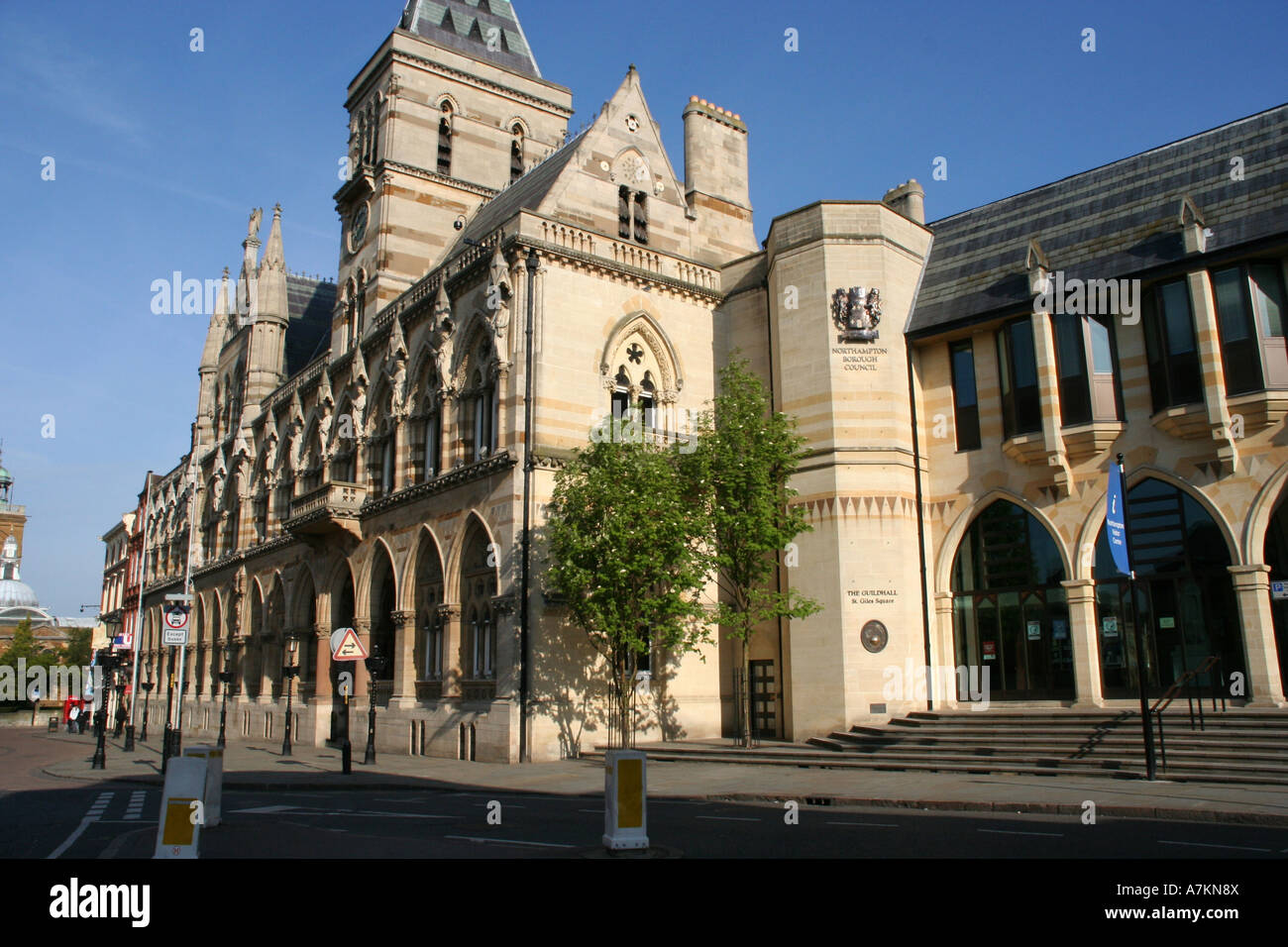 Northampton City Centre Borough council offices early morning  town centre england uk gb Stock Photo
