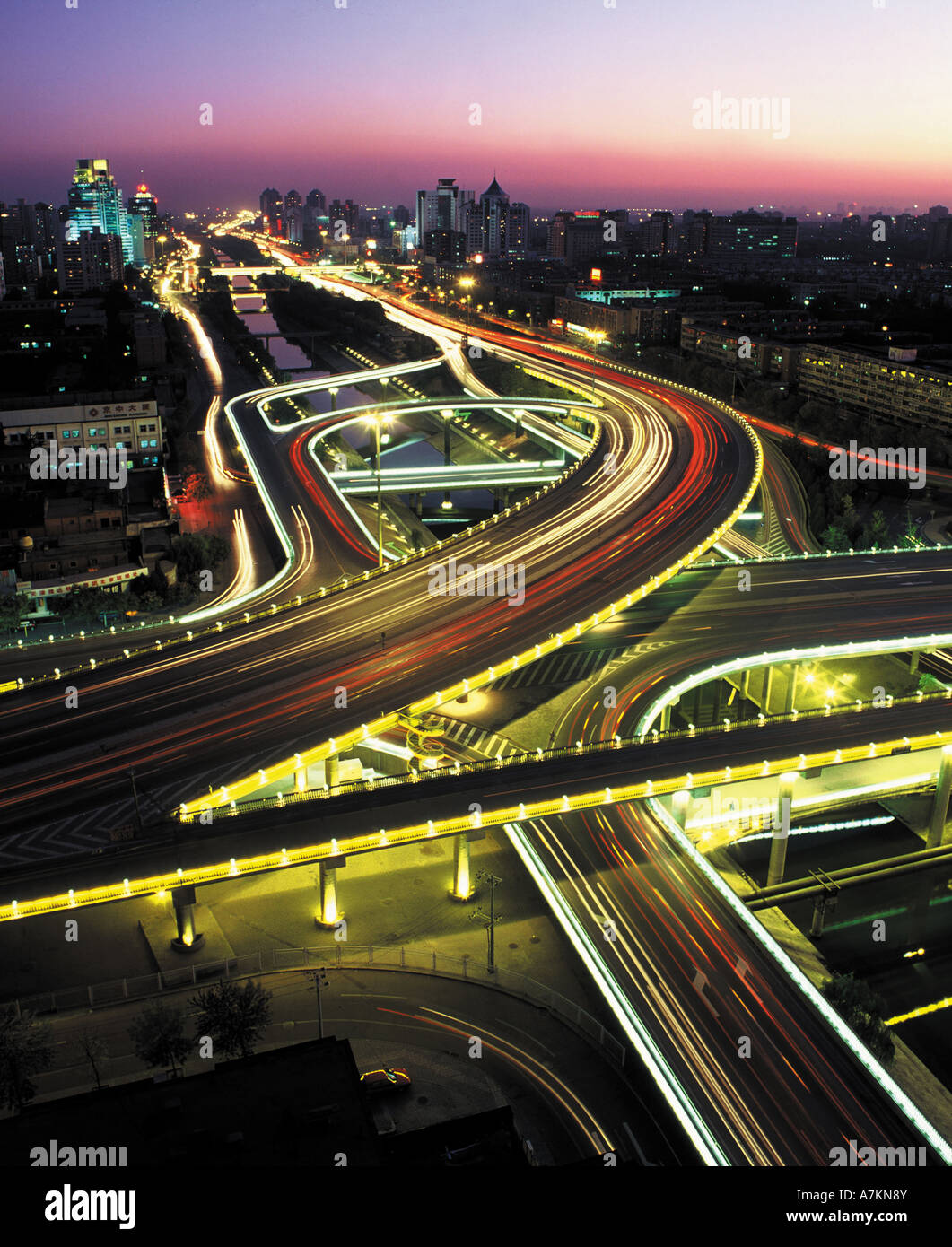 Beijing Nightscape Beijing night cityscape view hi-res stock photography and images - Alamy