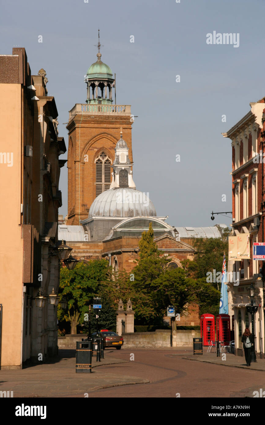 Northampton City Centre early morning few people town centre england uk gb Stock Photo