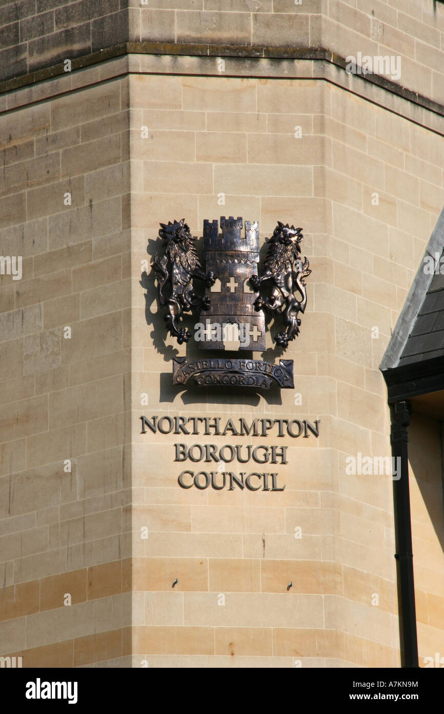Northampton City Centre Borough council offices early morning  town centre england uk gb Stock Photo