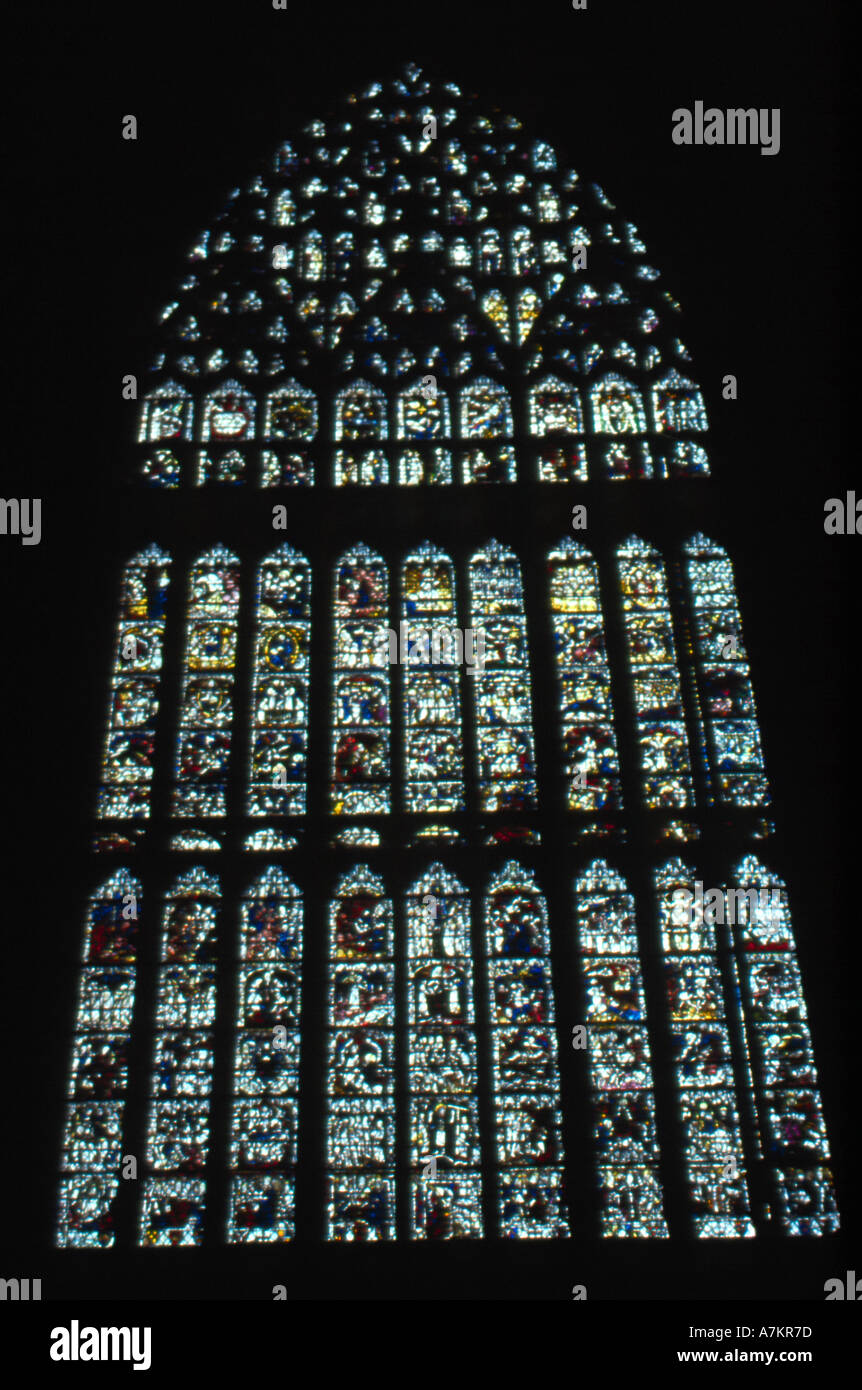 York Minster stained glass windows Stock Photo Alamy