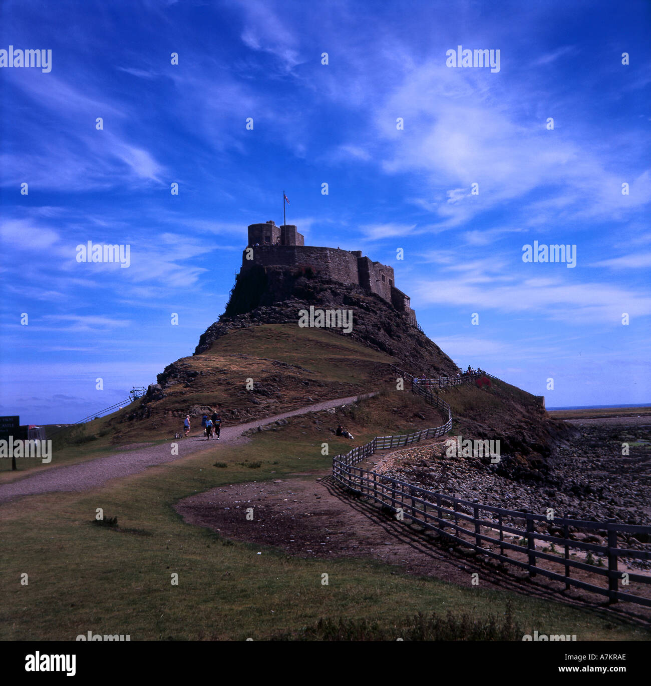 Lindisfarne Castle Holy Island Northumberland England Stock Photo Alamy