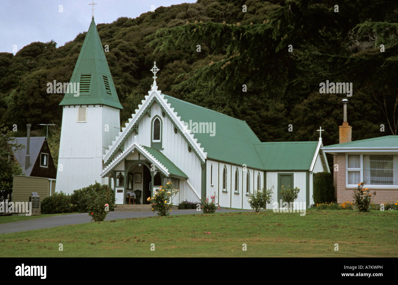 Akaroa catholic church hi-res stock photography and images - Alamy