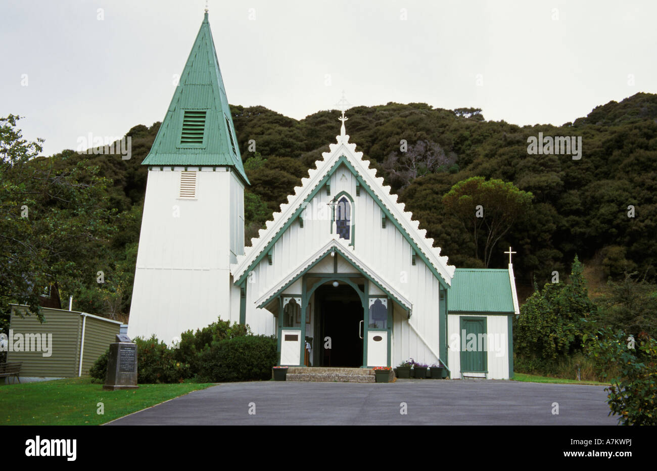 Akaroa catholic church hi-res stock photography and images - Alamy