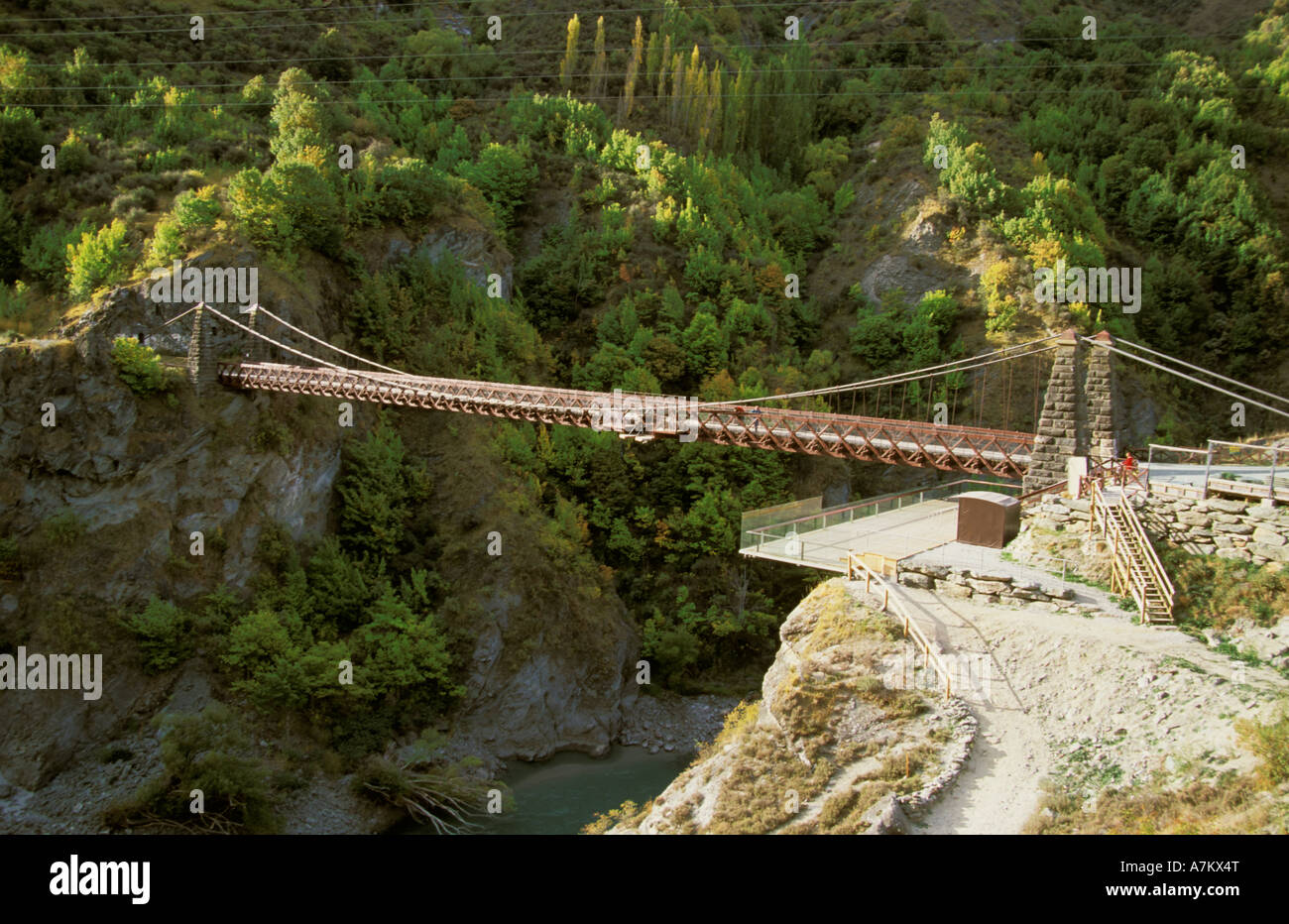 Kawarau Suspension Bridge New Zealand Queenstown Site of original Bungy