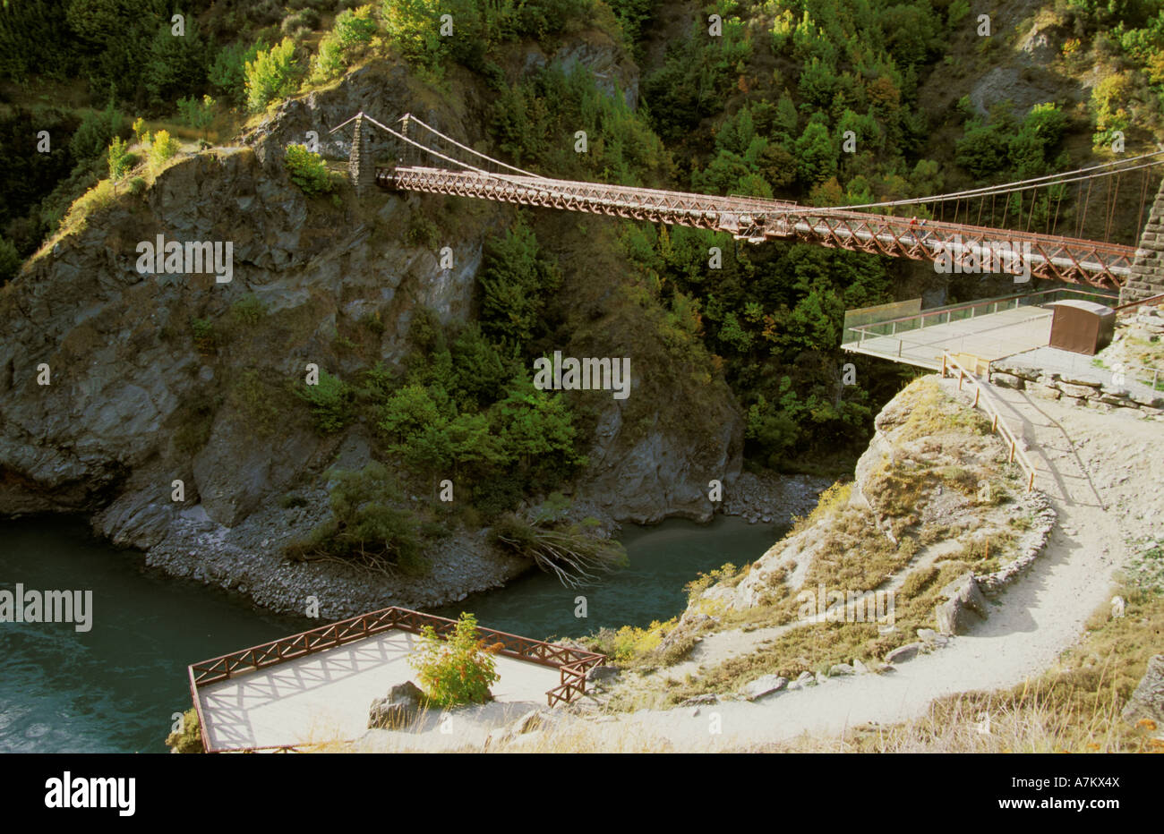 Kawarau Suspension Bridge New Zealand Queenstown Site of original Bungy