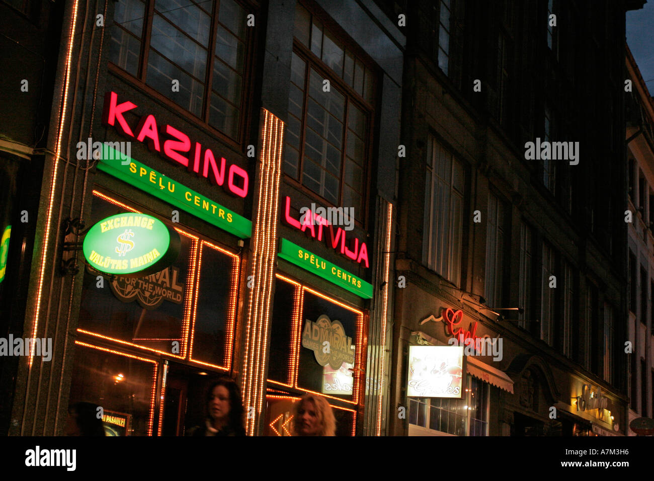 Night clubs in Riga Latvia Stock